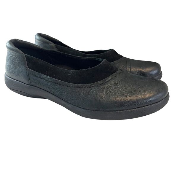 Abeo Black Flats Loafers work shoes size 8 - Picture 1 of 16